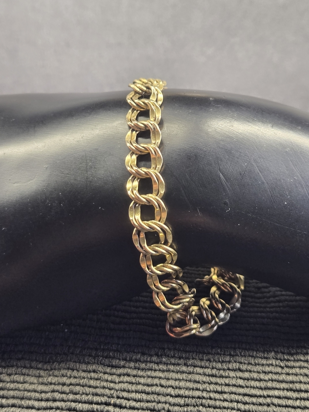 Automade Vintage 12K Gold Filled Double Link Bracelet 7.25" 1/20 12K GF